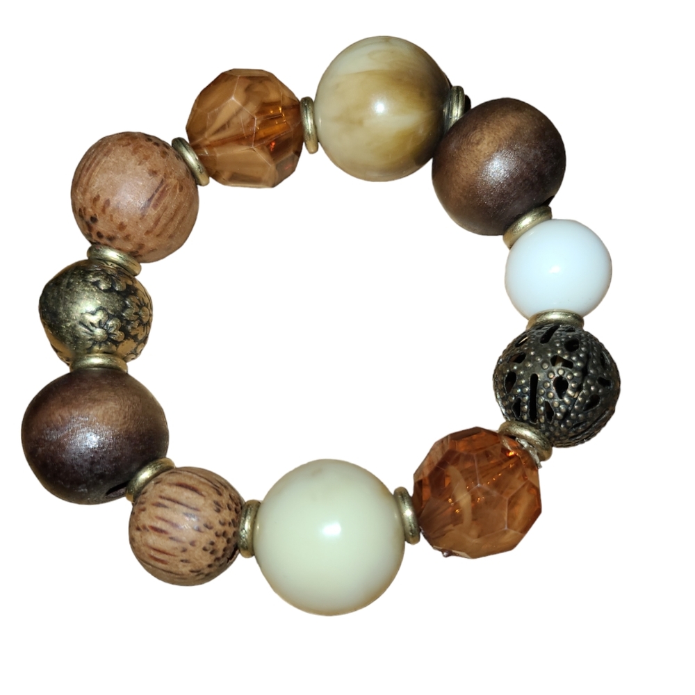 6" Stretchy Handmade Beaded Bracelet Lot 4